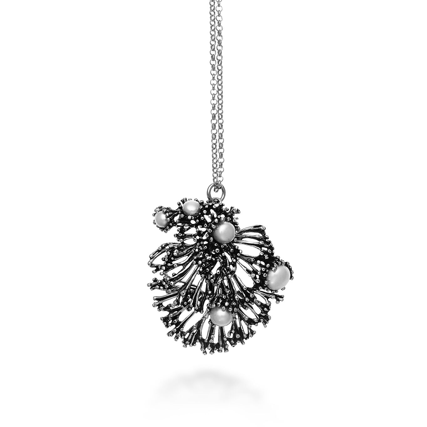 Pendente Anemone Grande, Collana in Argento 925 e perle naturali_image number 0_Giovanni Raspini