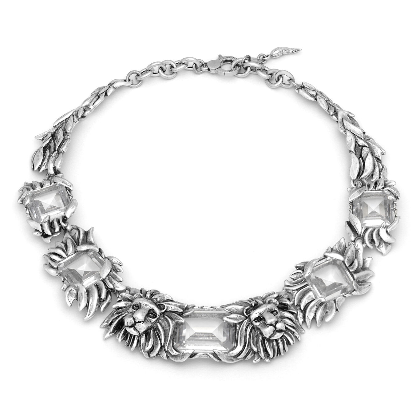 Lion Astoria Necklace, Necklace in Sterling Silver and zircons_image number 0_Giovanni Raspini