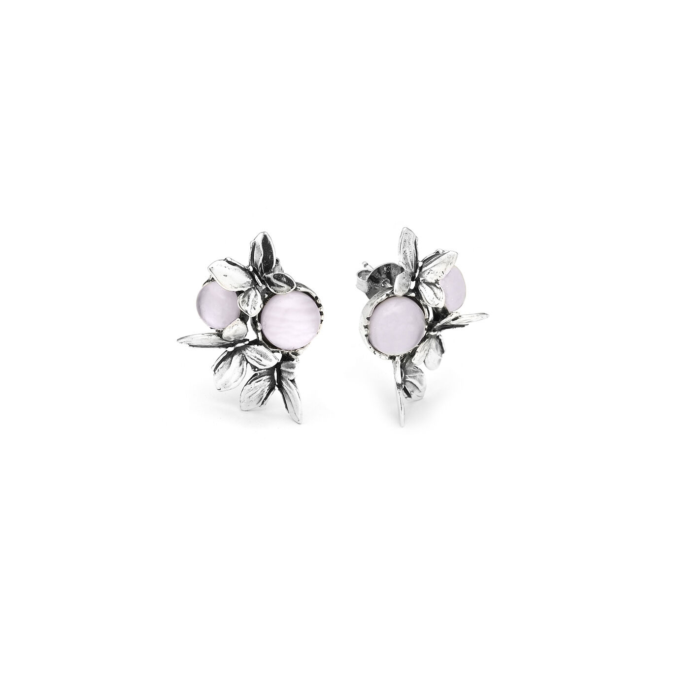 Pink Butterfly Earrings, Earrings in Sterling Silver, mother of pearl and  quartz_image number 2_Giovanni Raspini