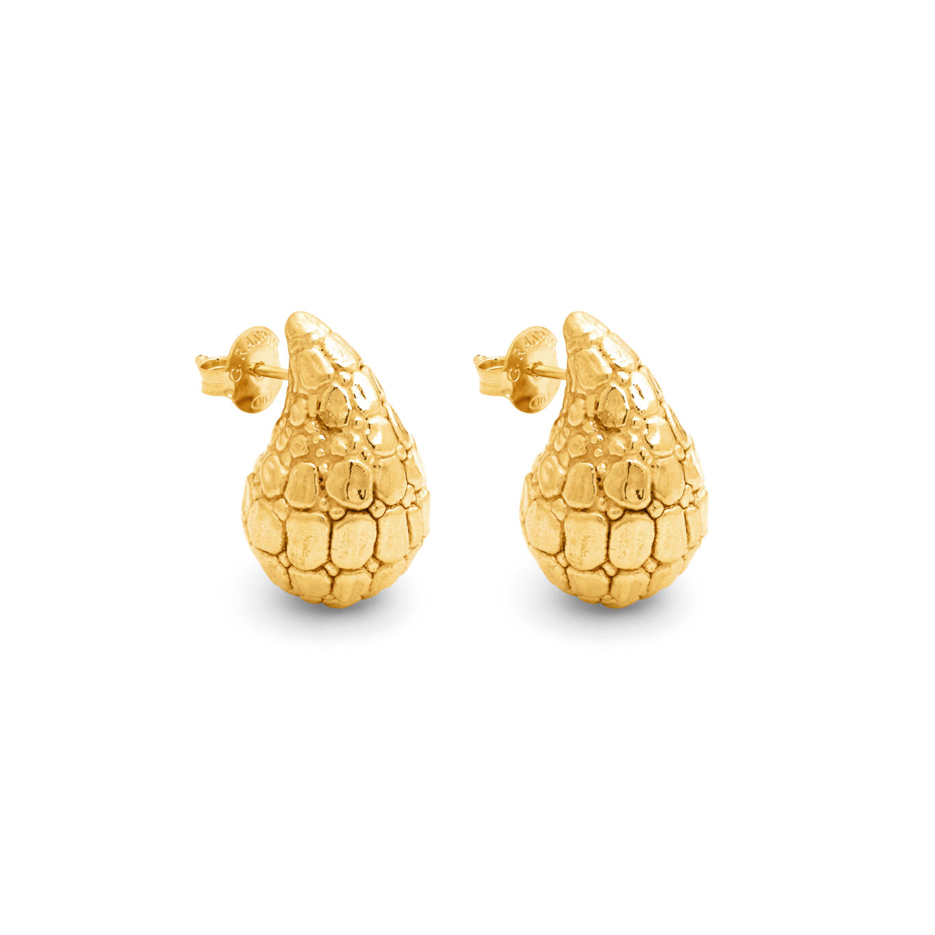 Petites Boucles D'Oreilles Goutte Croco