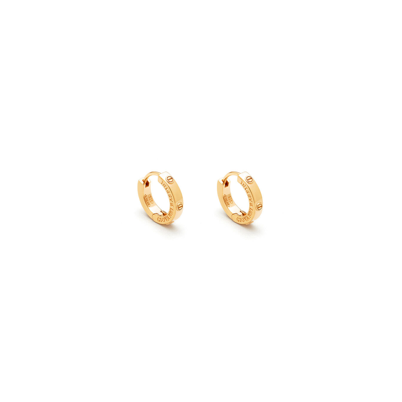 Huggie Screw Earrings, Hoop Earrings in gold-plated Sterling Silver_image number 0_Giovanni Raspini
