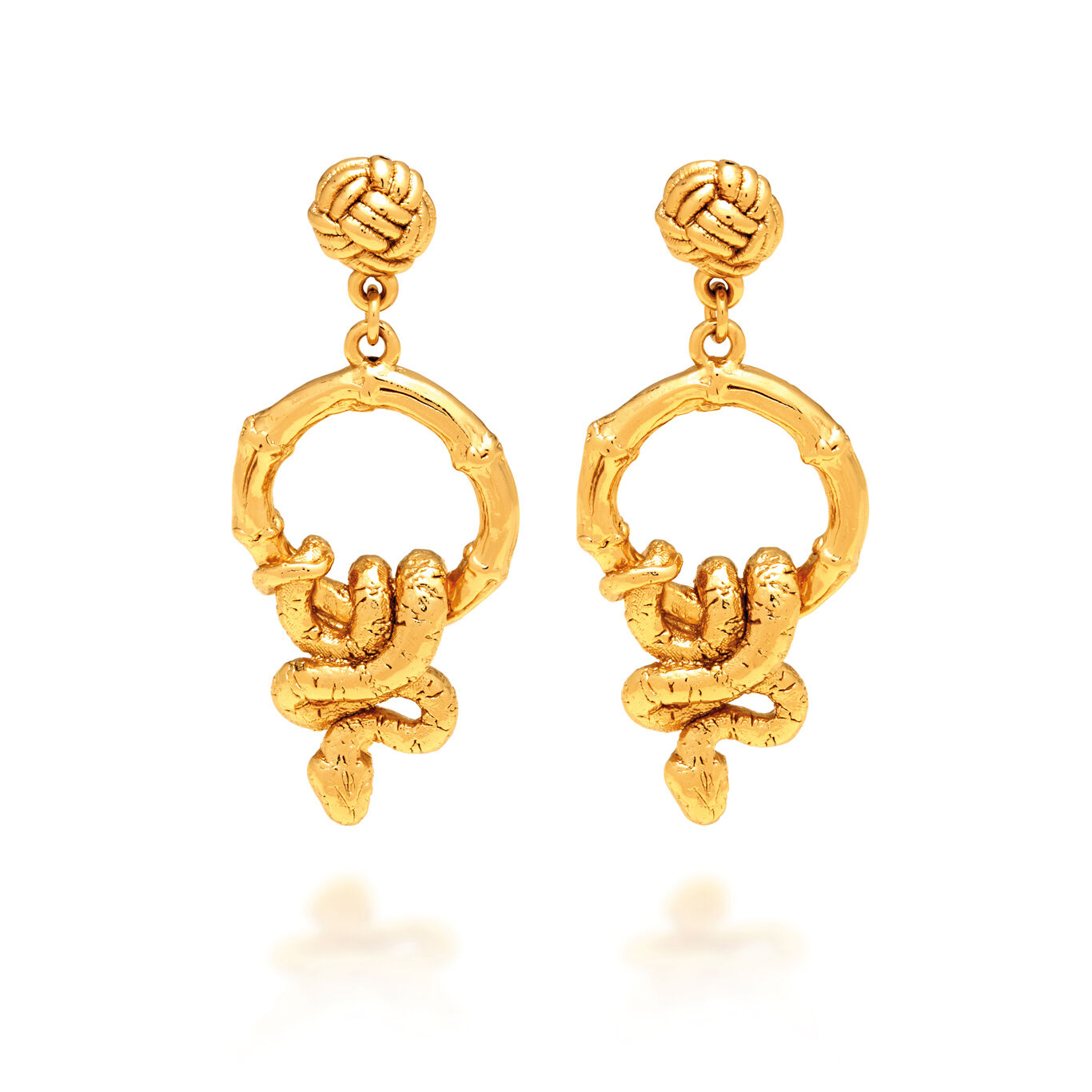 Pendientes Bambú y Serpiente
