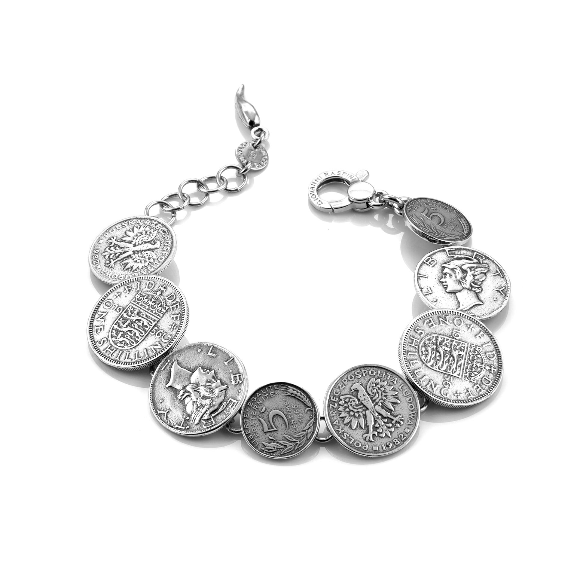 Thrupenny Bit Coin Silver Tone Bracelet - IRE608 | JTV.com