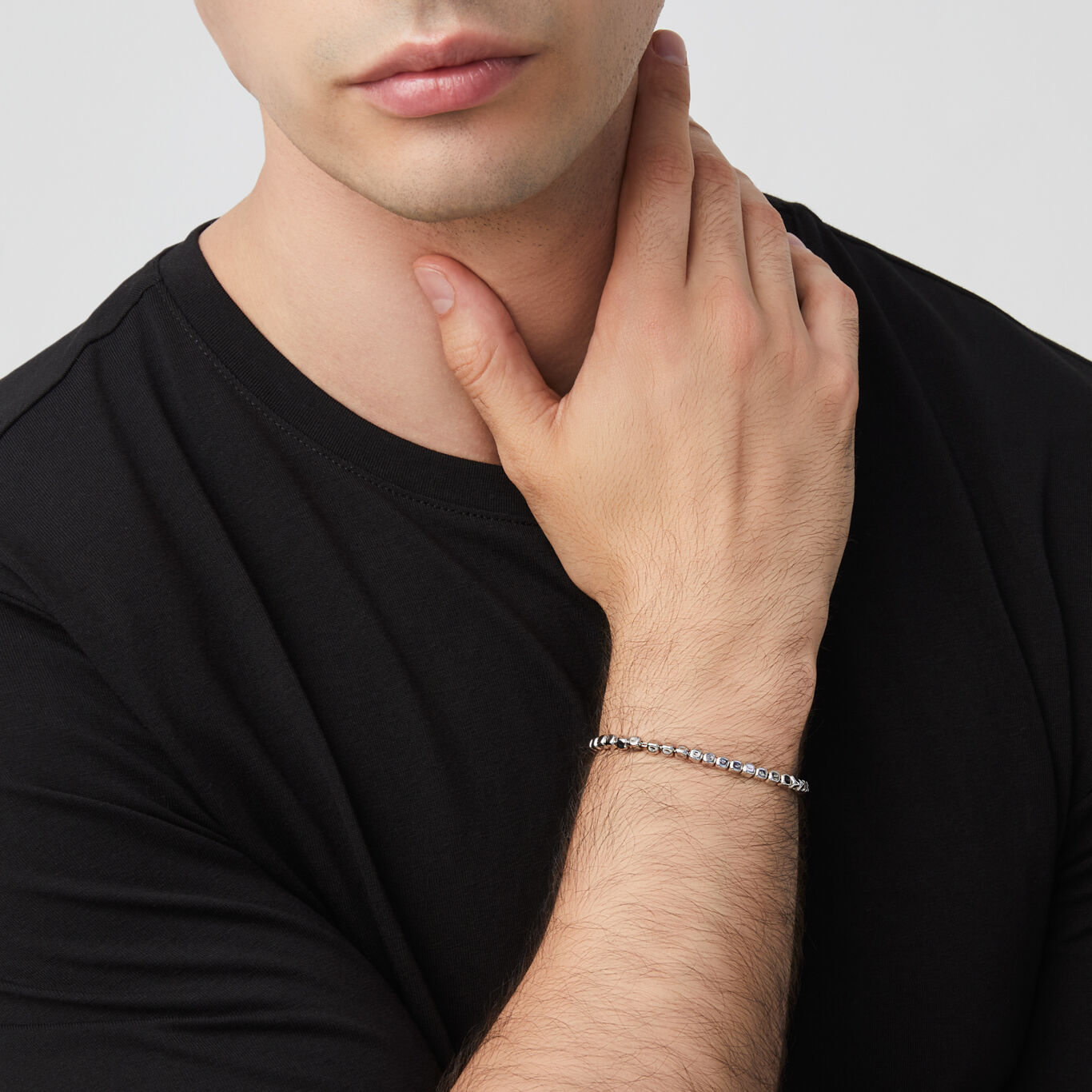 Cubes Big Bracelet, Bracelet in Sterling Silver_image number 1_Giovanni Raspini