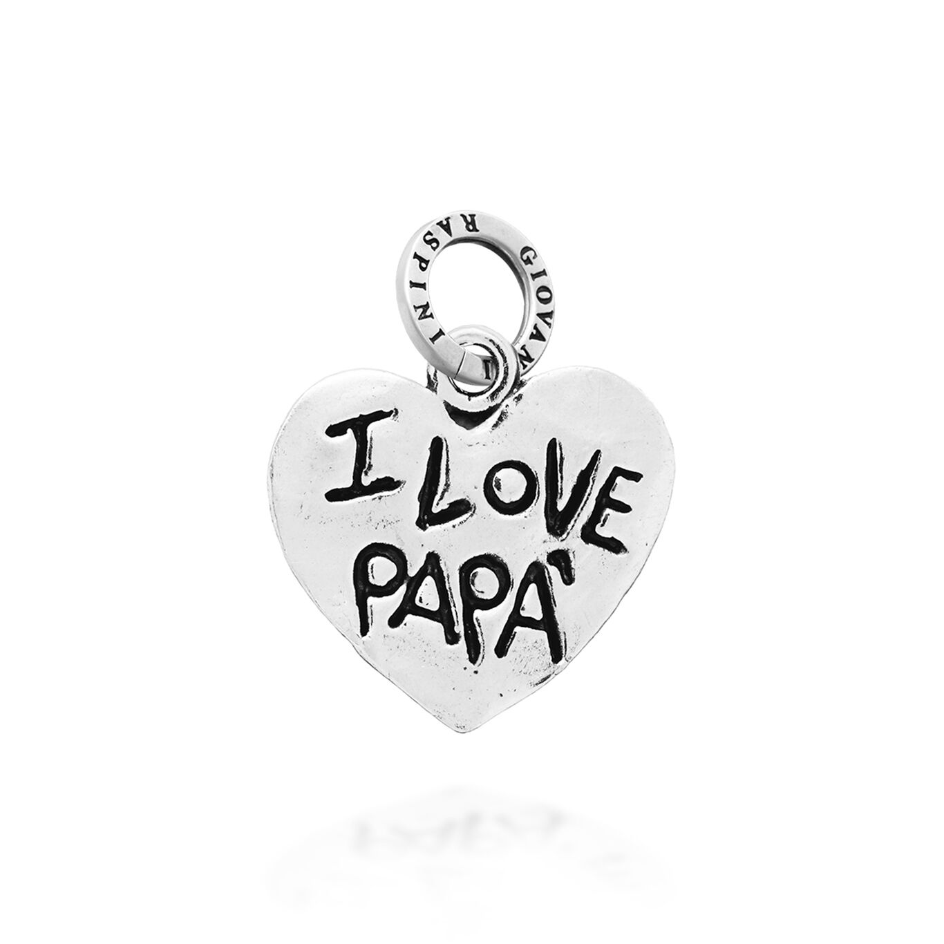Heart "I love pap&agrave;"  Charm
