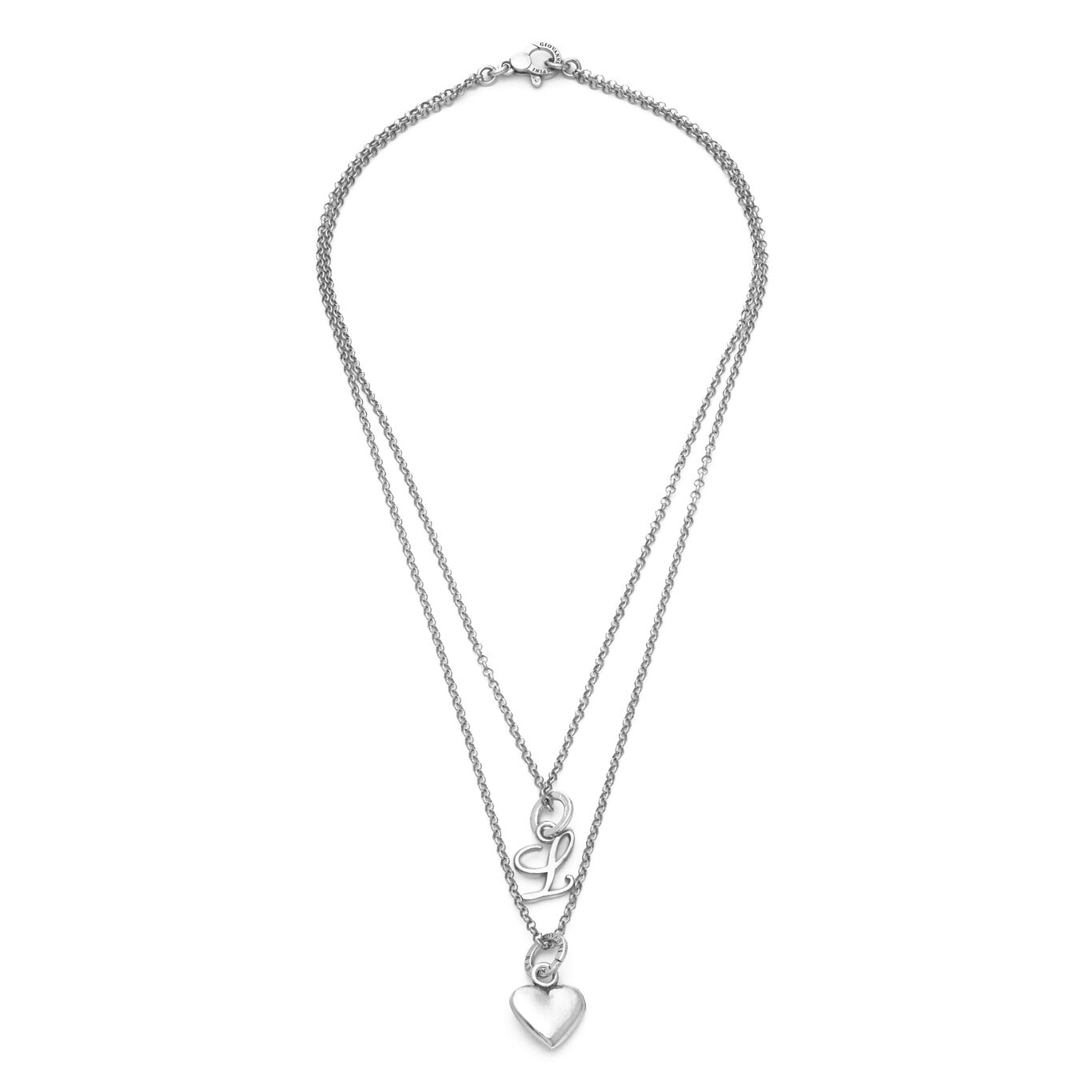 Collana Cuore e Lettera L, Collana in Argento 925_image number 1_Giovanni Raspini