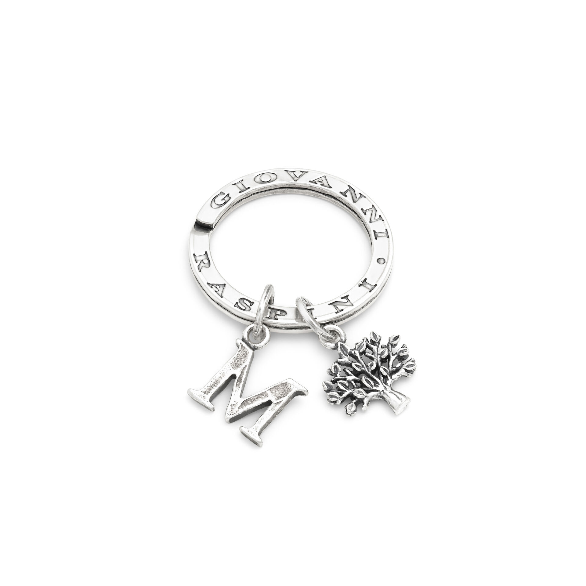 Key Ring Tree of Life and Letter M image number 0