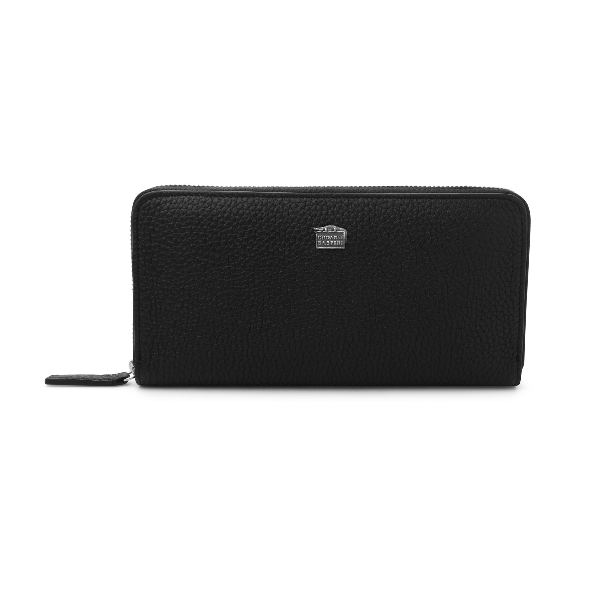 Large Smooth Leather Wallet with zip closure image number 0