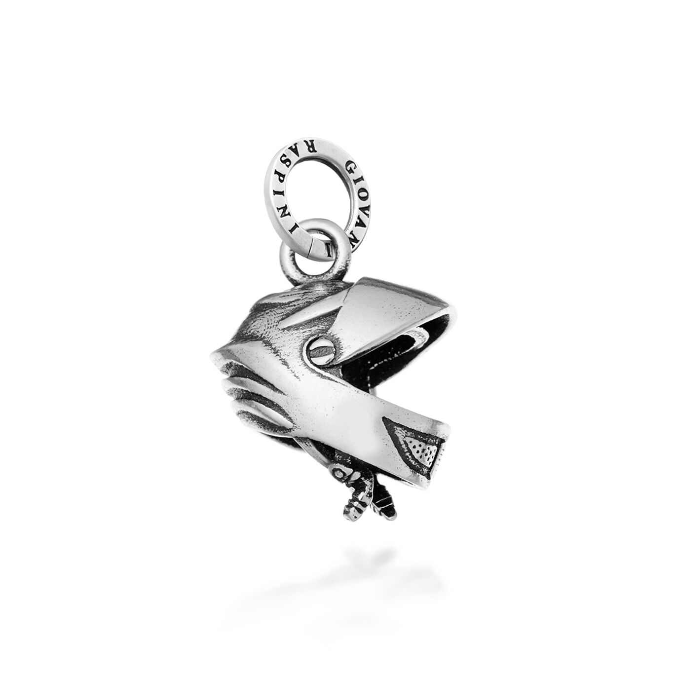 Moto Helmet Charm, Charm in Sterling Silver_image number 0_Giovanni Raspini