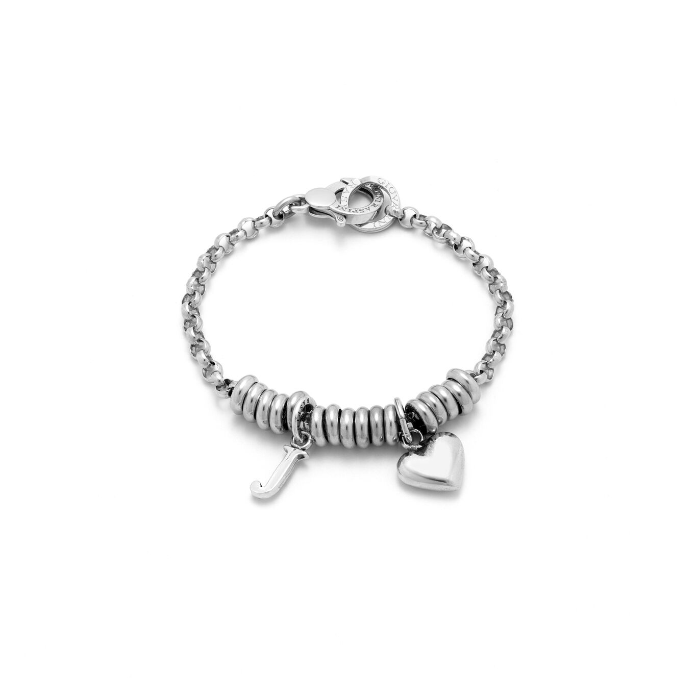 Bracelet with Heart and Letter J