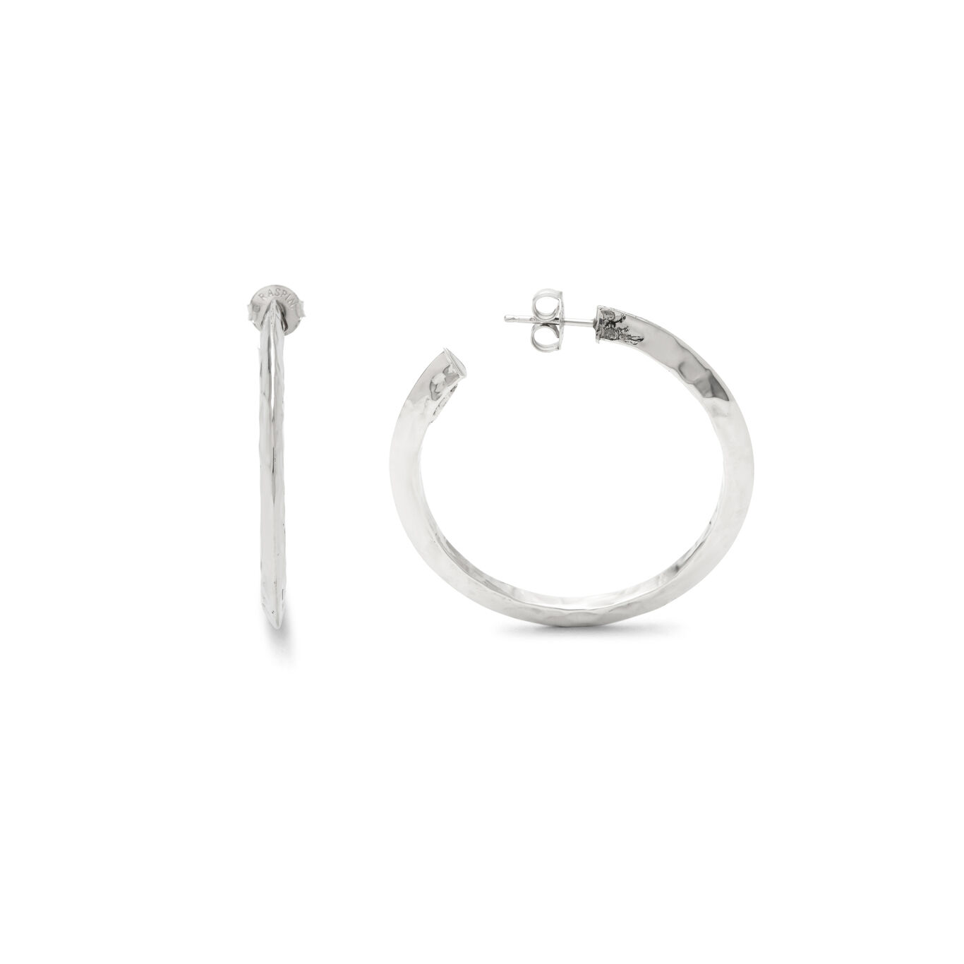 Blade Light Big Earrings, Hoop Earrings in Sterling Silver_image number 2_Giovanni Raspini