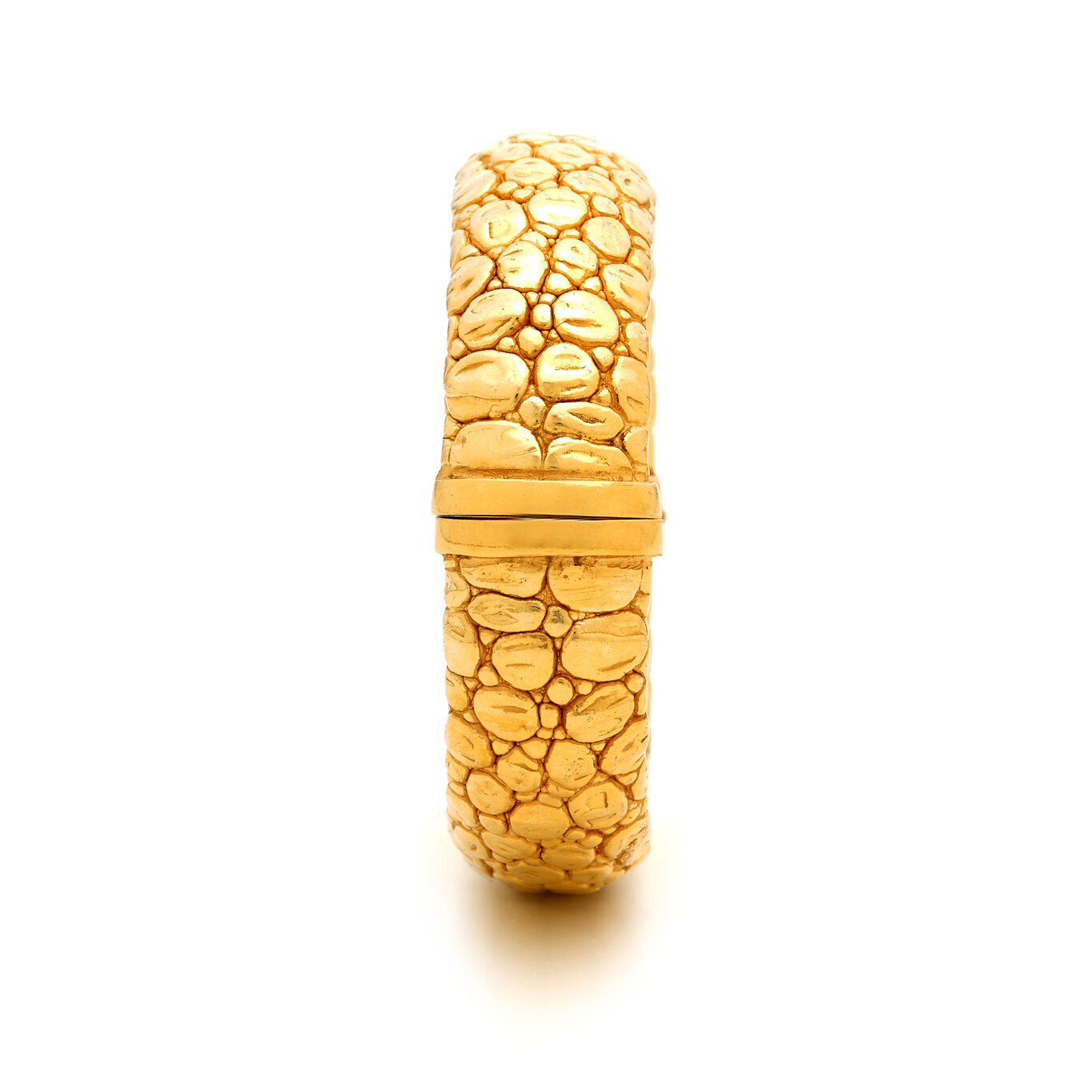 Croco Big Bangle, Bangle in gold-plated Sterling Silver_image number 4_Giovanni Raspini