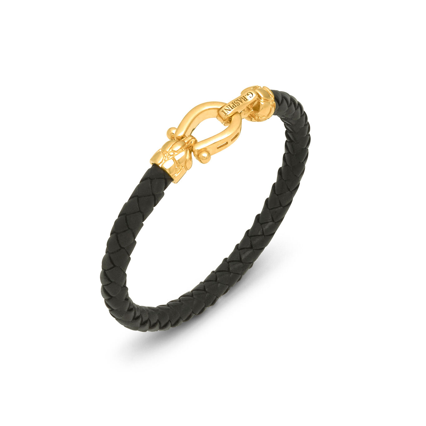 Bracelet Cuir Croco Dor&eacute;