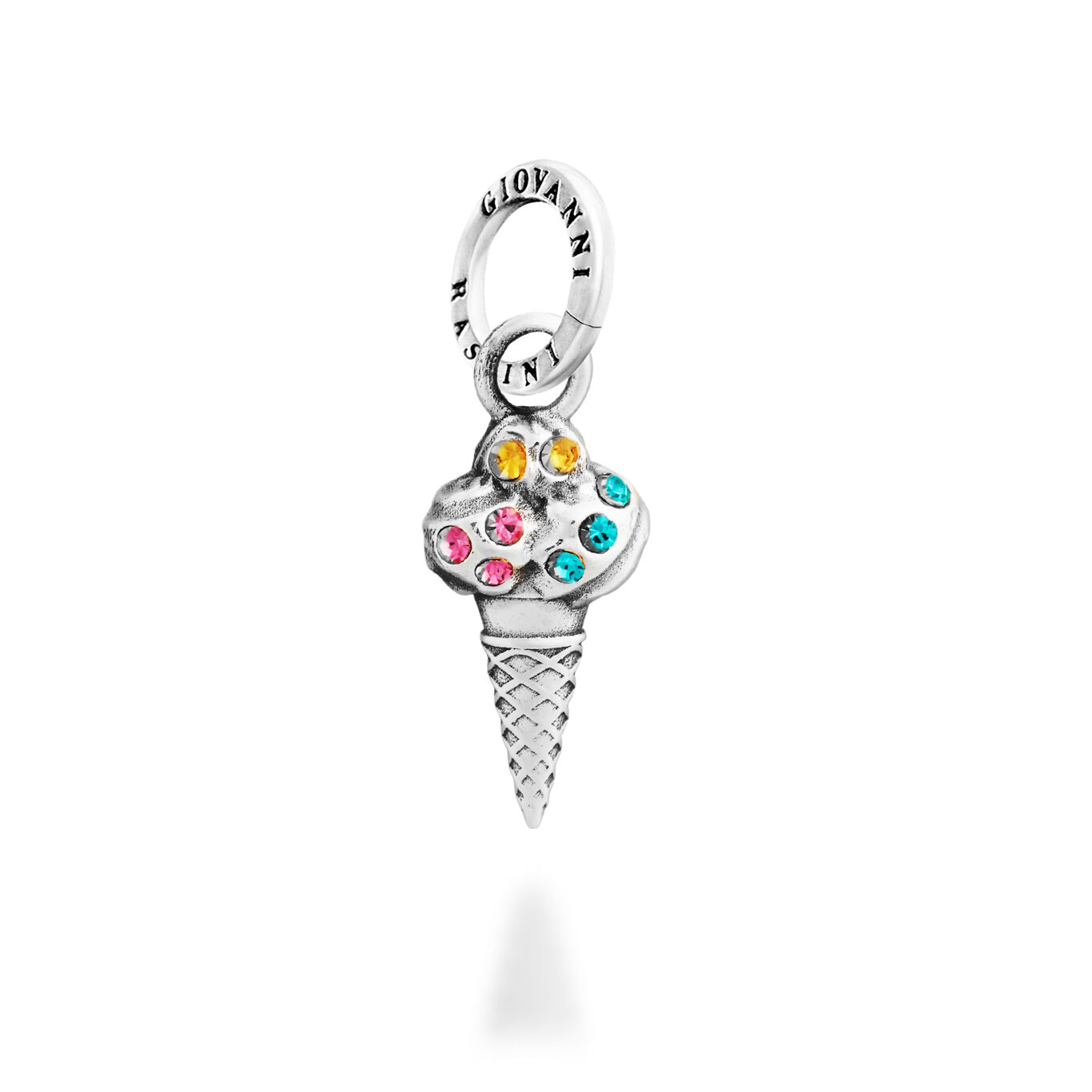 Ice Cream Cone Crystal Charm