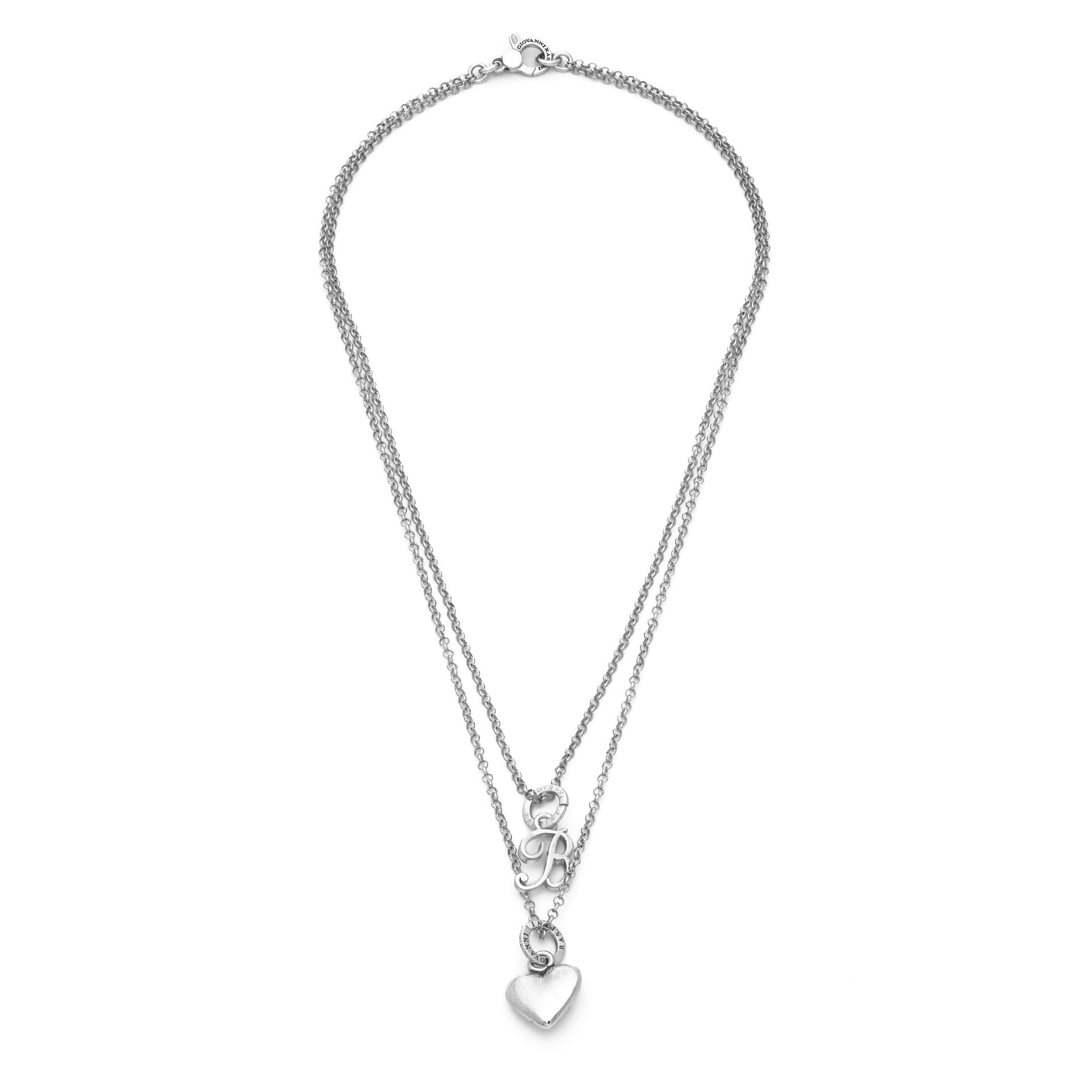 Heart and Letter Necklace B image number 1