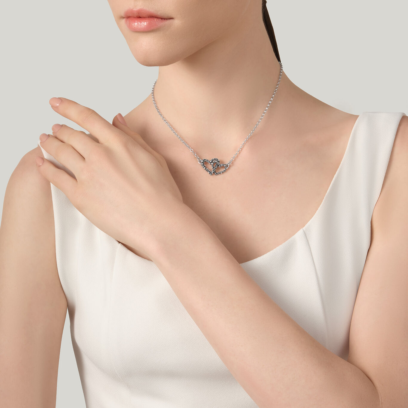 Collier Double C&oelig;ur