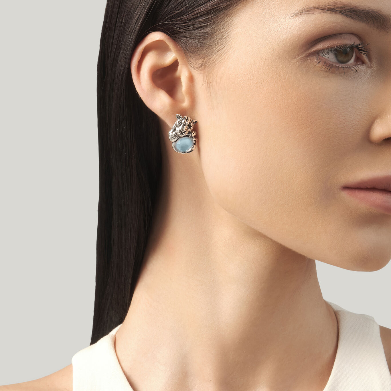 Blue Jaguar Earrings