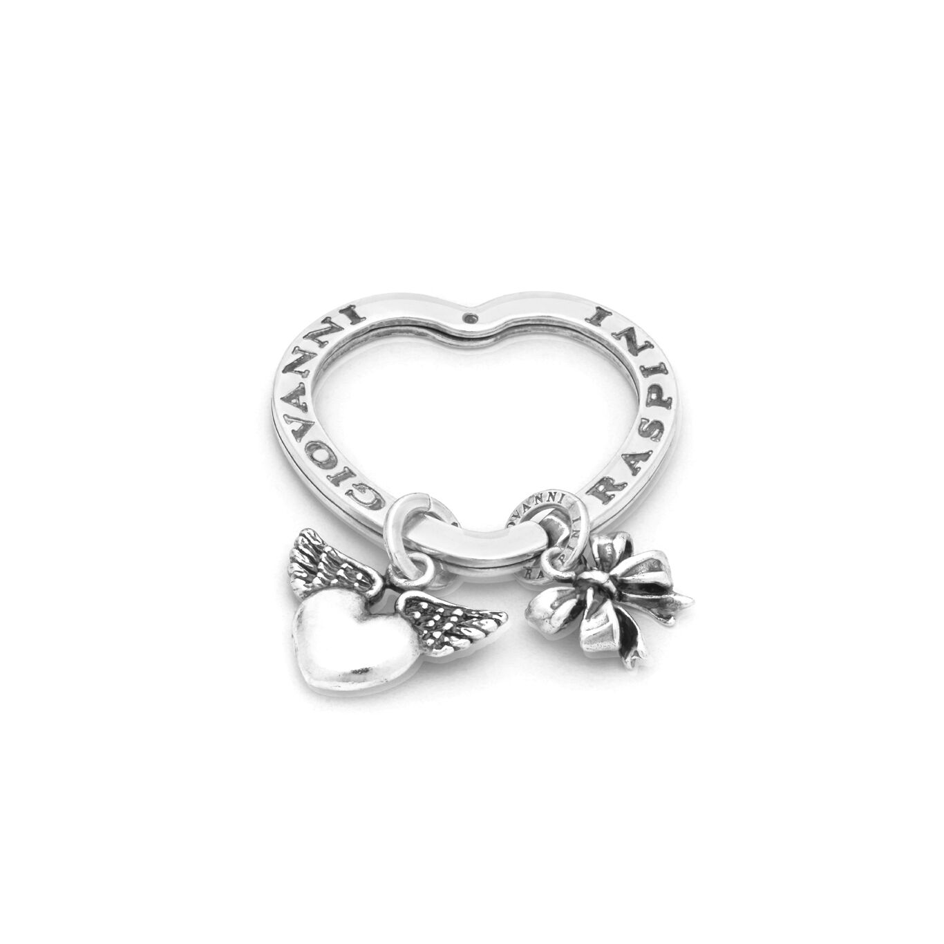 Hearts and bows key ring