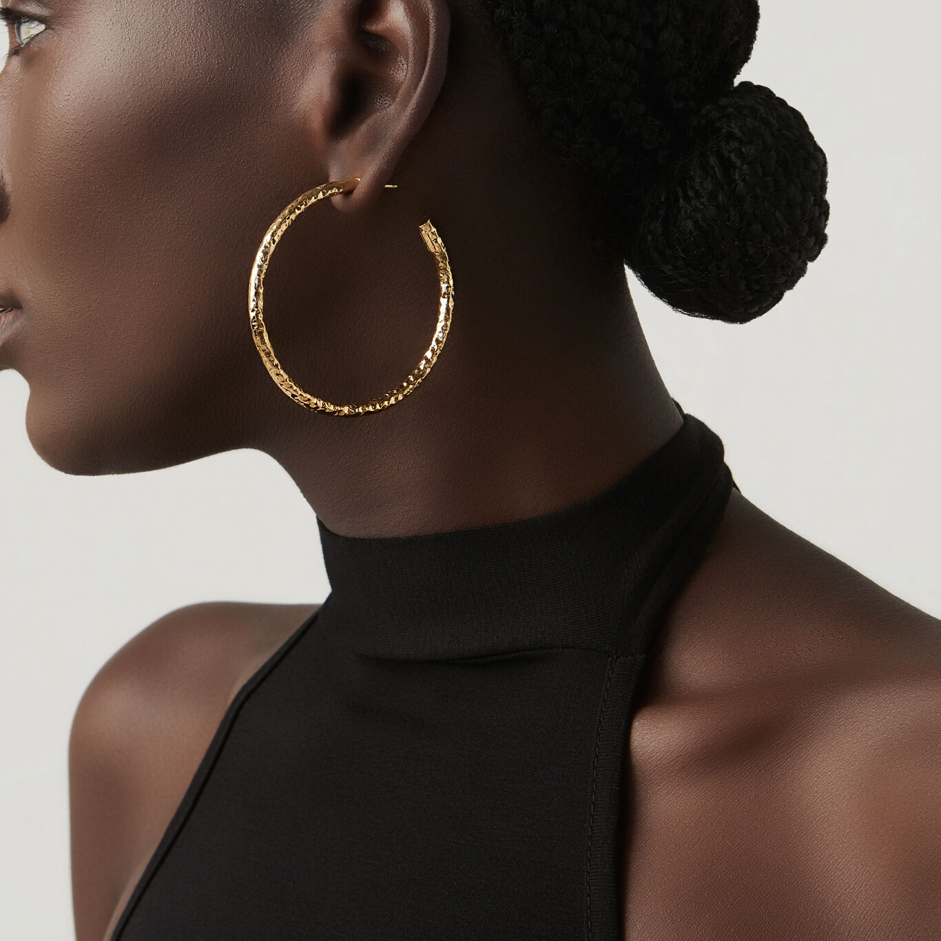 Rock Light Big Earrings, Hoop Earrings in gold-plated Sterling Silver_image number 1_Giovanni Raspini