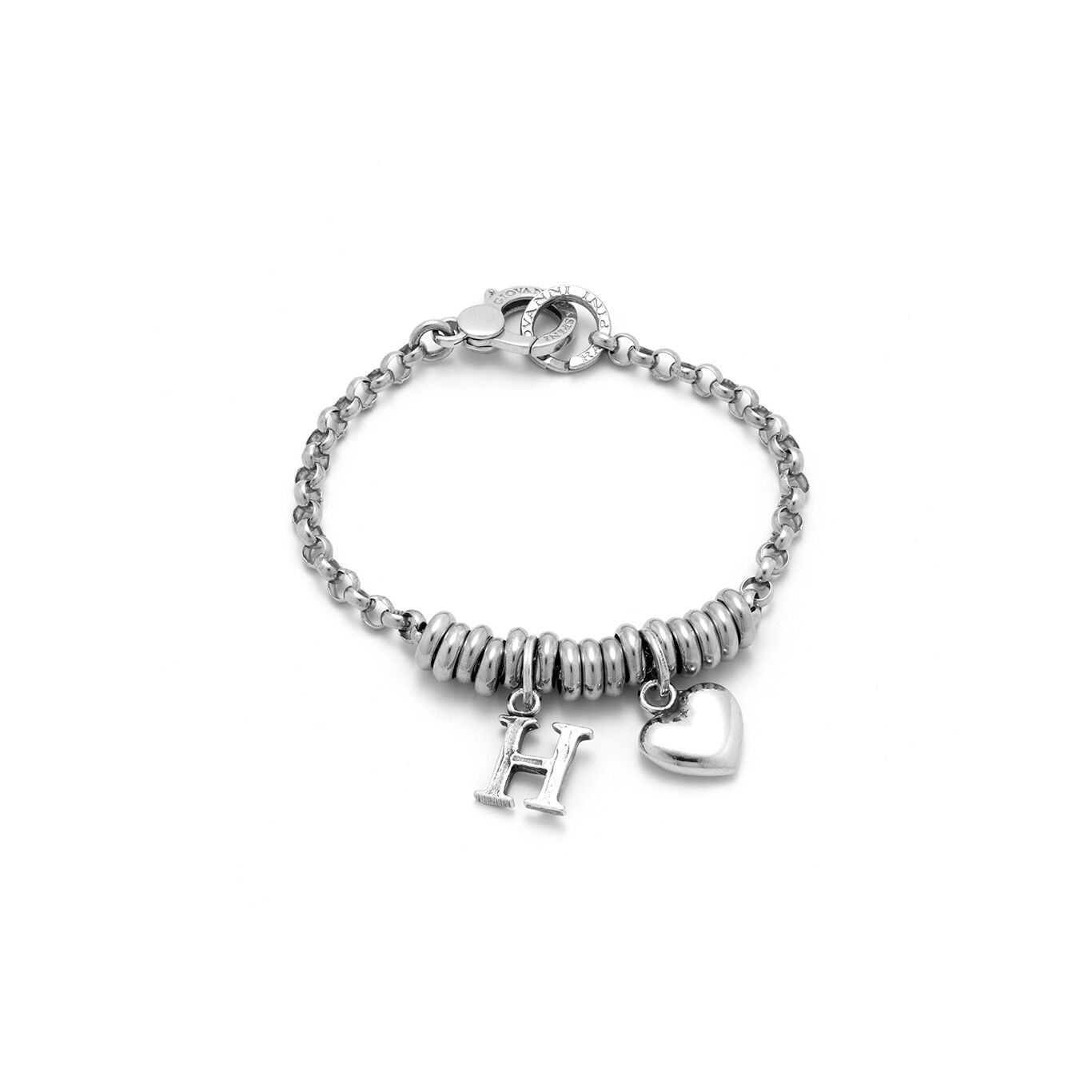 Bracelet with Heart and Letter H
