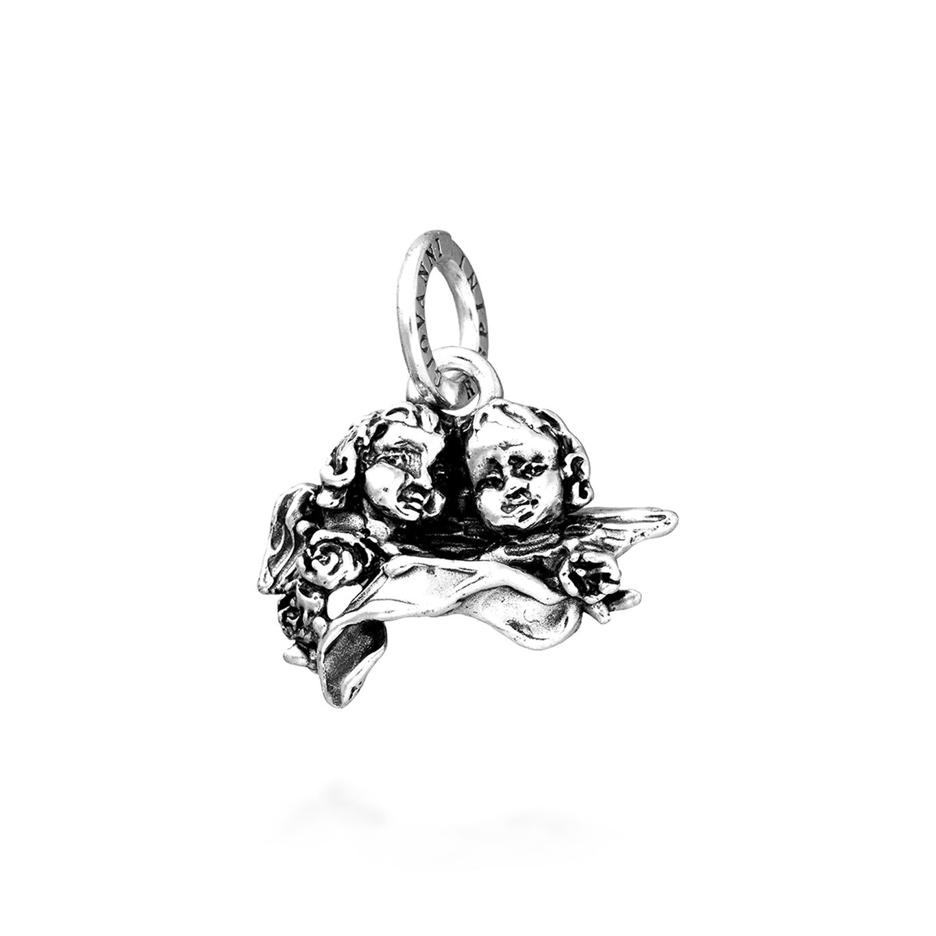 Two Angels With Rose Charm