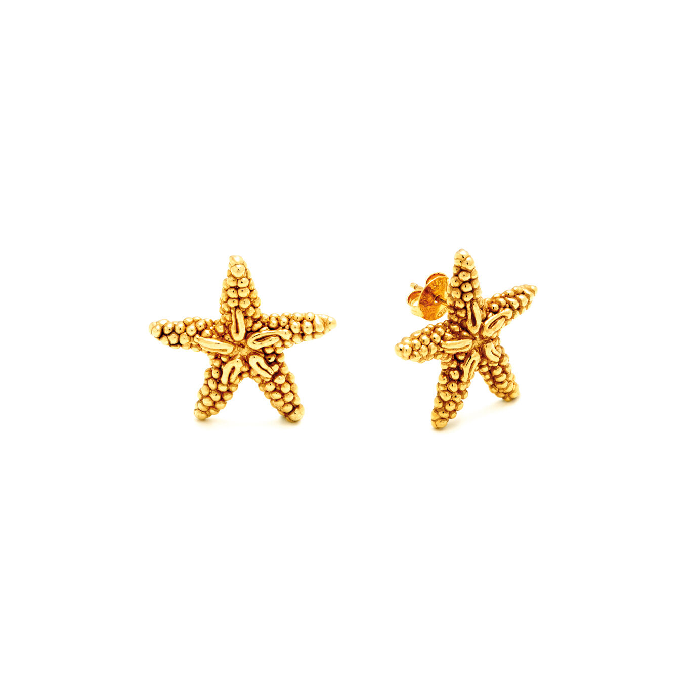 Pendientes Estrella de Mar, Pendientes de Plata 925 ba&ntilde;ado en oro de 18ka_image number 2_Giovanni Raspini