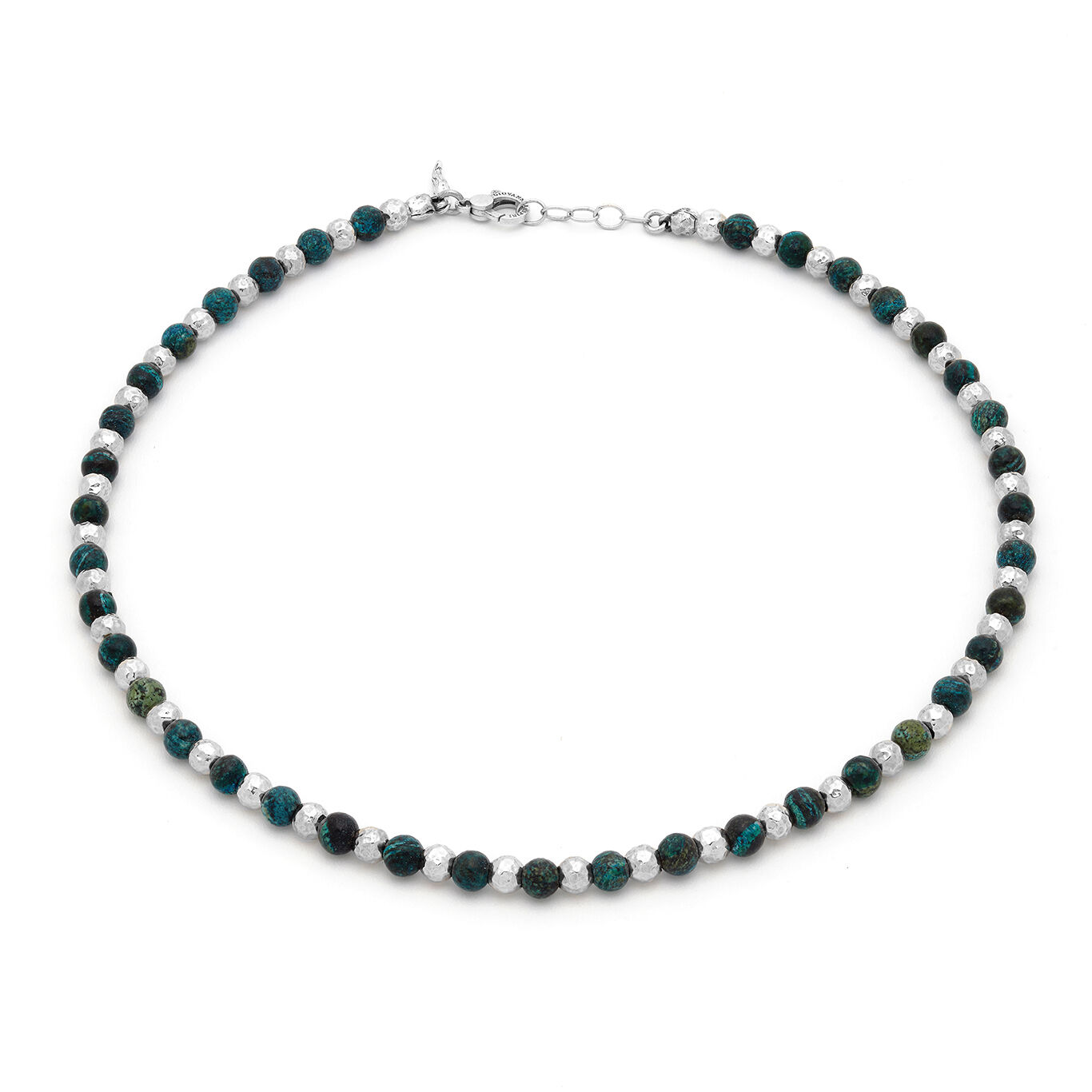 Collana Sfere Diaspro, Collana in Argento 925 e diaspro verde_image number 0_Giovanni Raspini