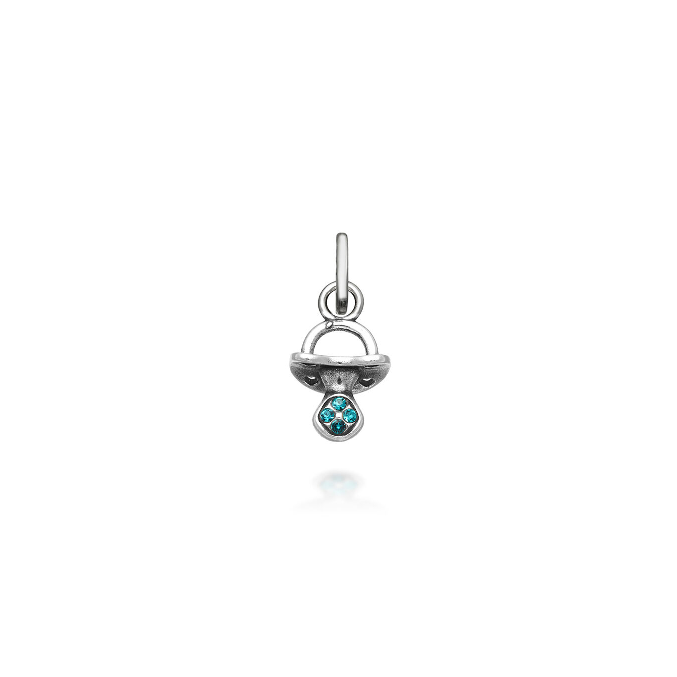 Mini Charm Schnuller Crystal Blau