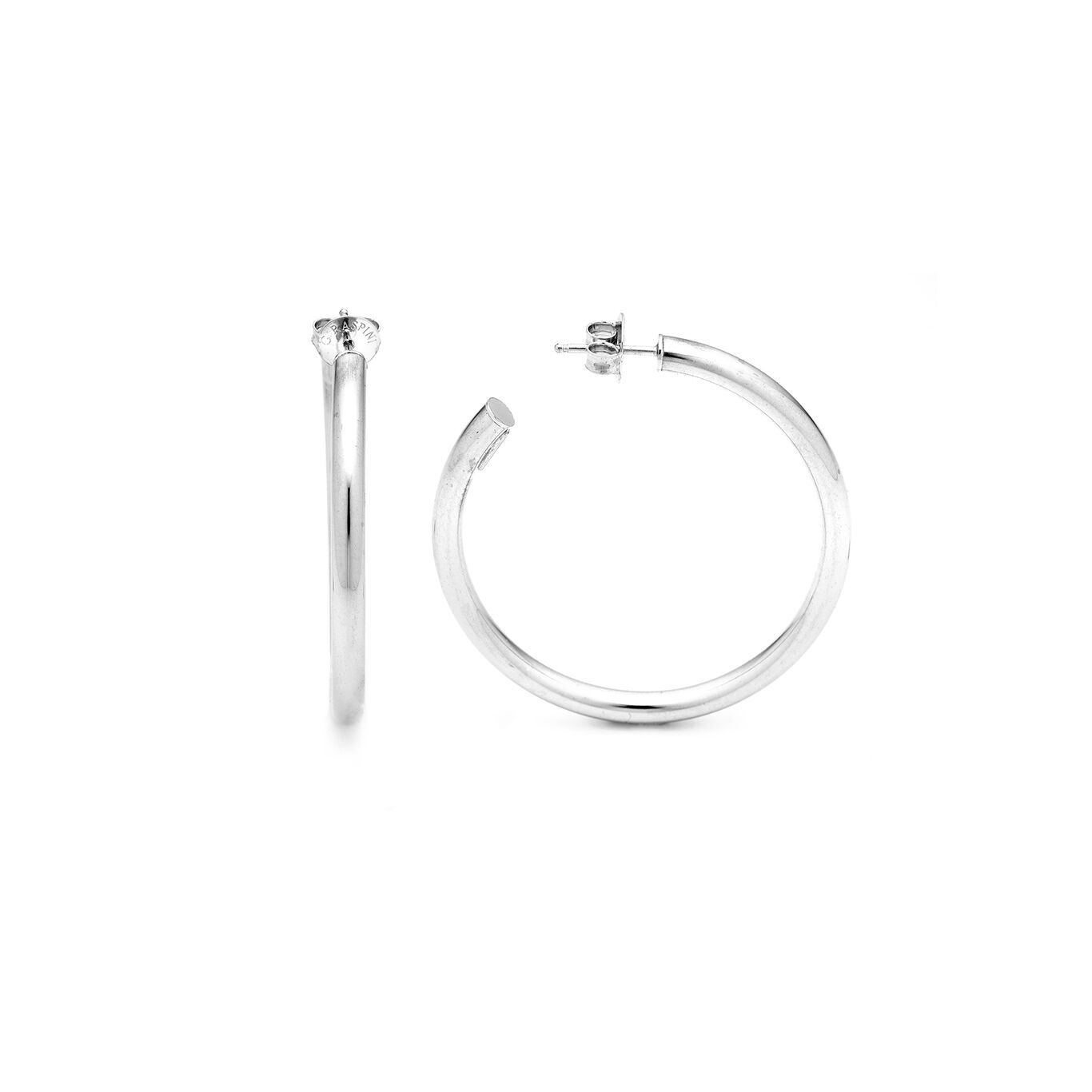 Silk Earrings, Hoop Earrings in Sterling Silver_image number 2_Giovanni Raspini