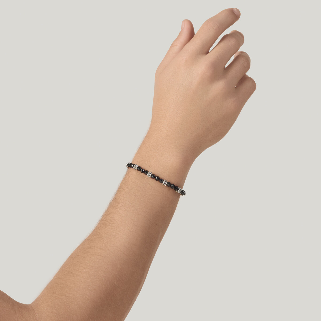 Armband Nieten Schwarzer Spinell
