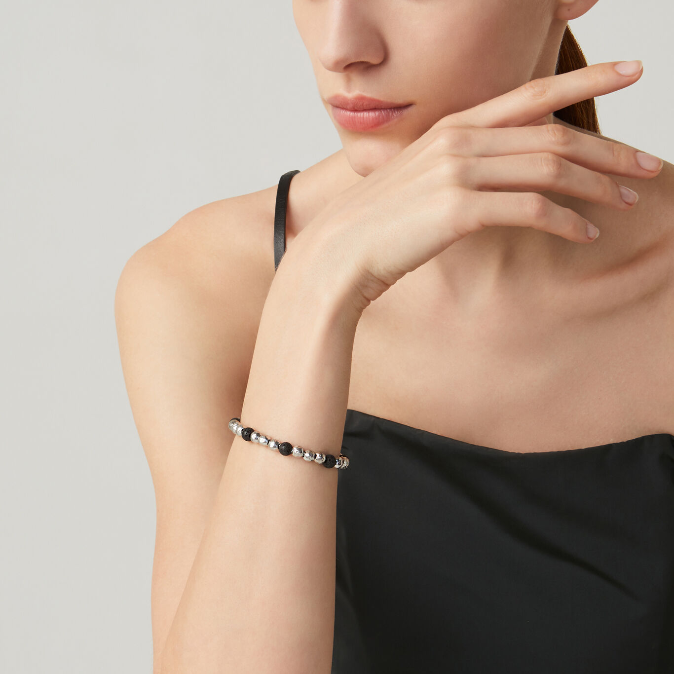Black Mini Bowl Bracelet