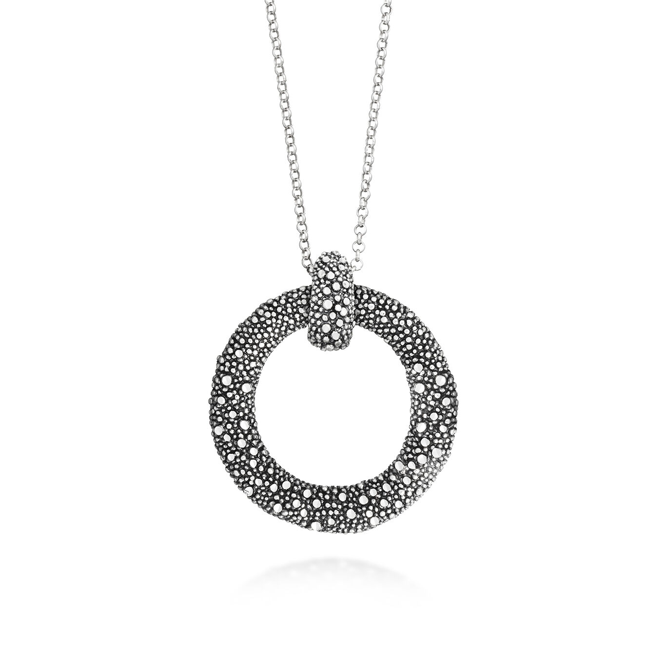 Petit Perlage Pendant, Necklace in Sterling Silver_image number 0_Giovanni Raspini
