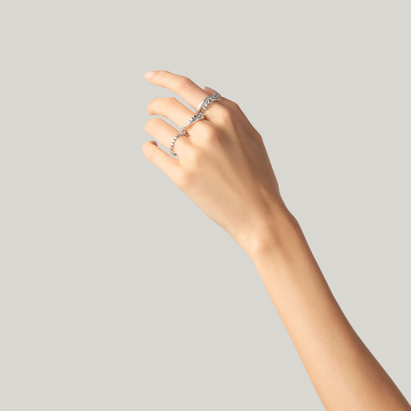 Hearts Pixie Ring, Ring in Sterling Silver_image number 2_Giovanni Raspini