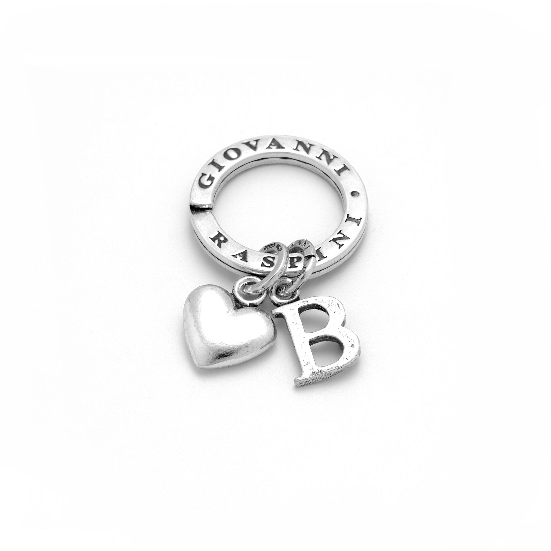 Key Ring with Heart and Letter A image number 0