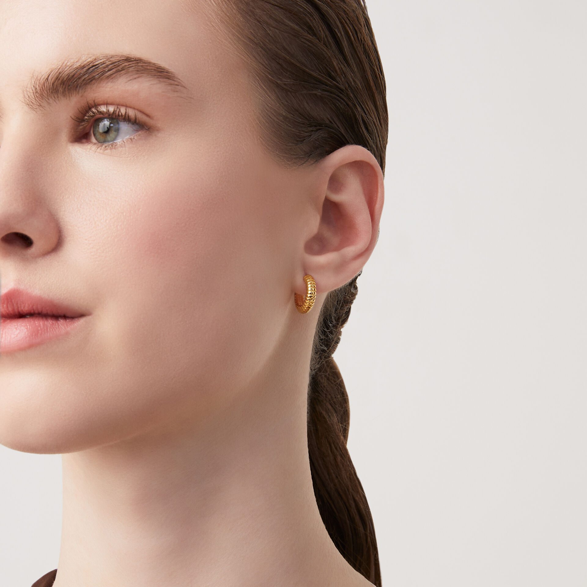 Huggie Striped Earrings image number 1