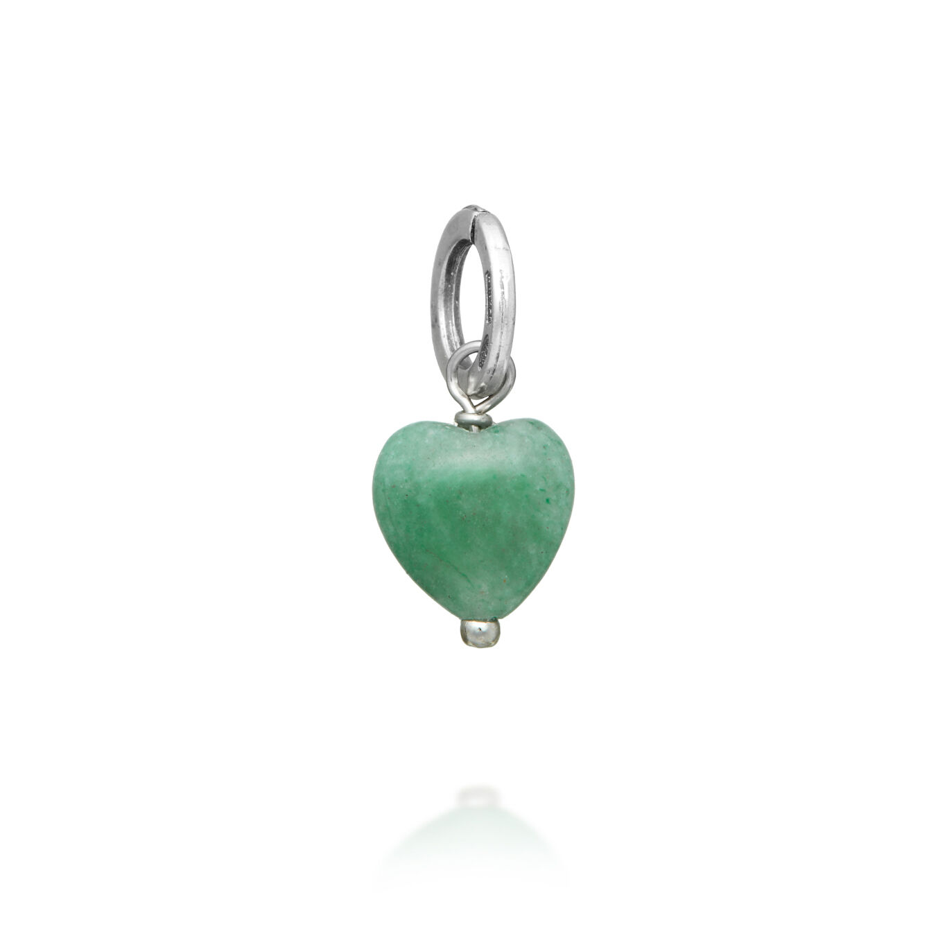 Charm Herz Aventurin Gr&uuml;n