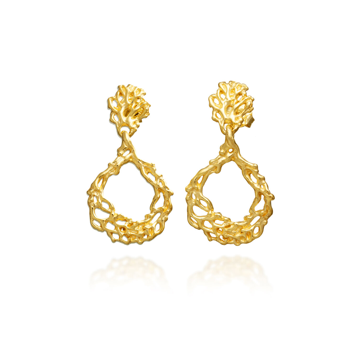 Coral Pendant Earrings