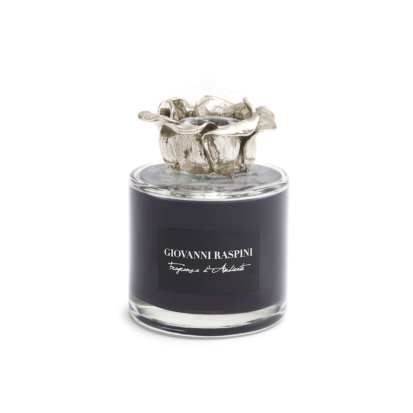 Diffuseur Fleur, Parfum d&rsquo;int&eacute;rieur Nero Divino avec d&eacute;coration en bronzobianco_image number 0_Giovanni Raspini